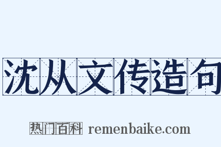 沈从文传造句是什么意思的图片